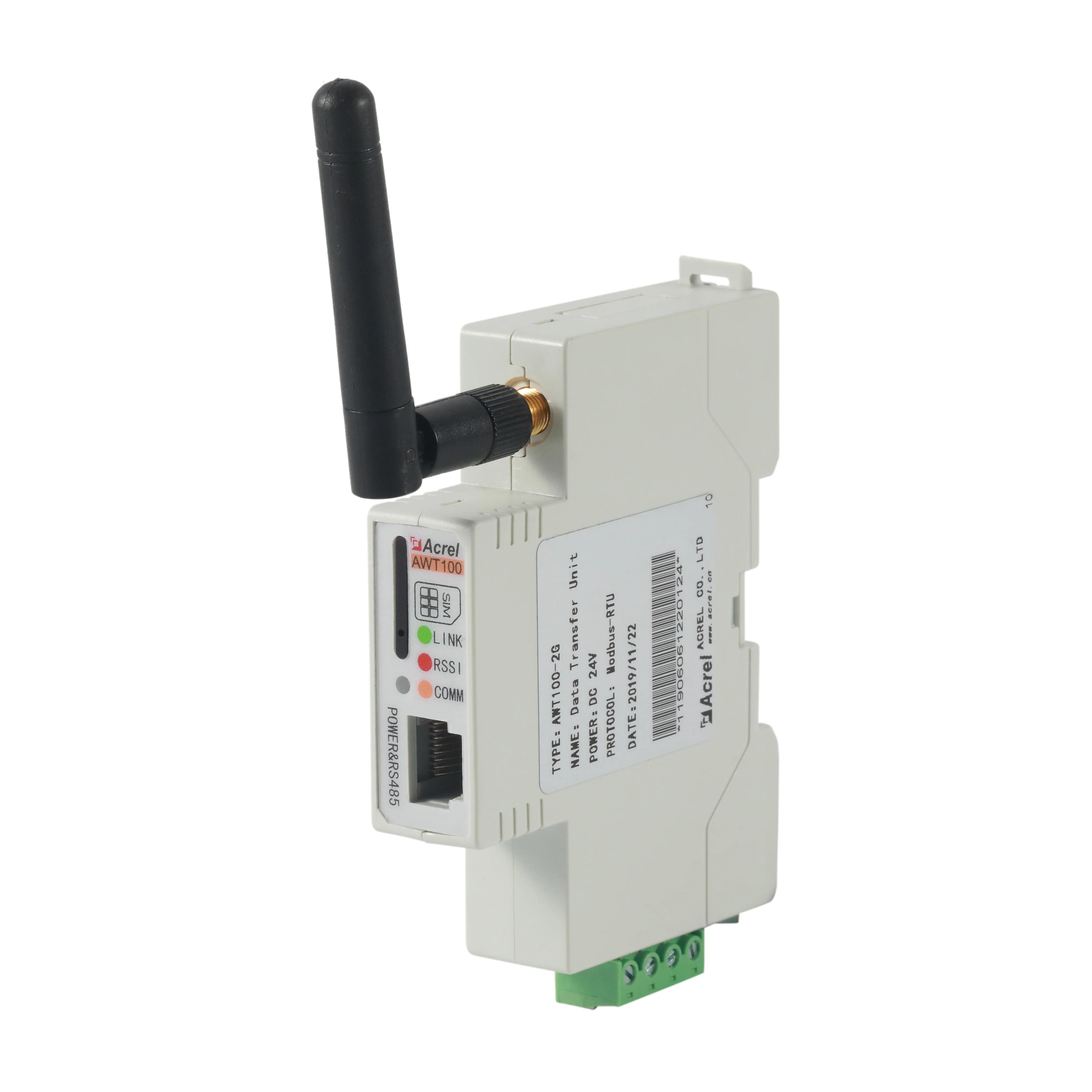 Шлюз Acrel AWT100-CE Din rail Rs 485 smart gateway RJ45 шлюз интерфейса RS485 для передачи данных Ethernet |