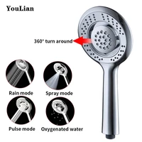 4 mode shower head inside rotatable high pressure water saving spray bath adjustable nuzzle function large rainfall accessories