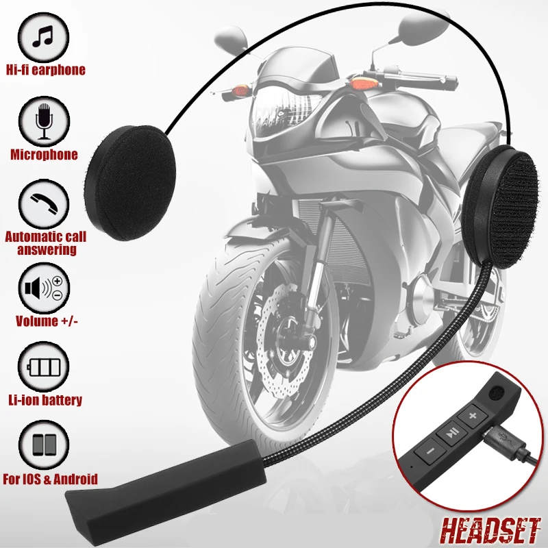 Беспроводная гарнитура для мотоциклетного шлема bluetooth динамик внутренней связи