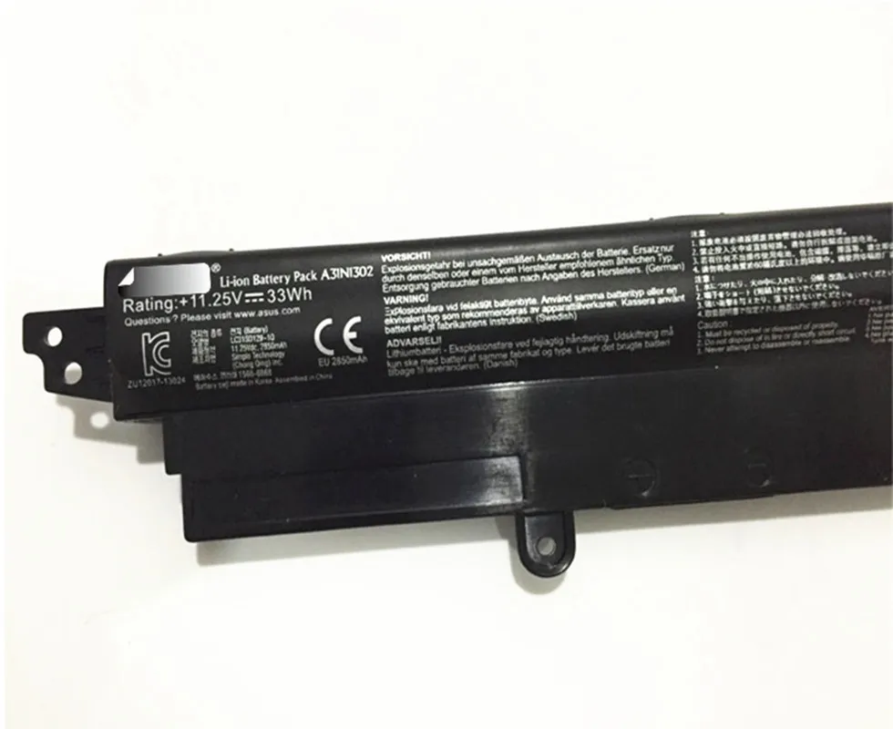 Новый аккумулятор A31N1302 11,25 в 33WH 3300 мАч для ноутбука ASUS VivoBook X200M X200CA X200MA F200CA K200MA X200M R200CA