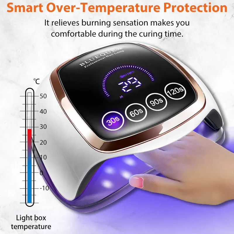 

UV LED Lamp for Nails Dryer Manicure Nail Lamp 4 MODE with Motion Sensing LCD Display Touch Switch Curing Nail gel Polish Dryer