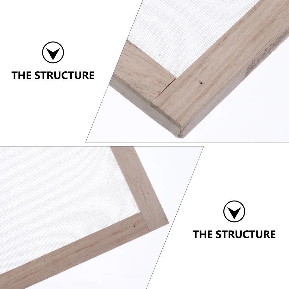 

2Pcs Wooden Paper Making Mould Screen Printing Frame for DIY Paper Craft Tool