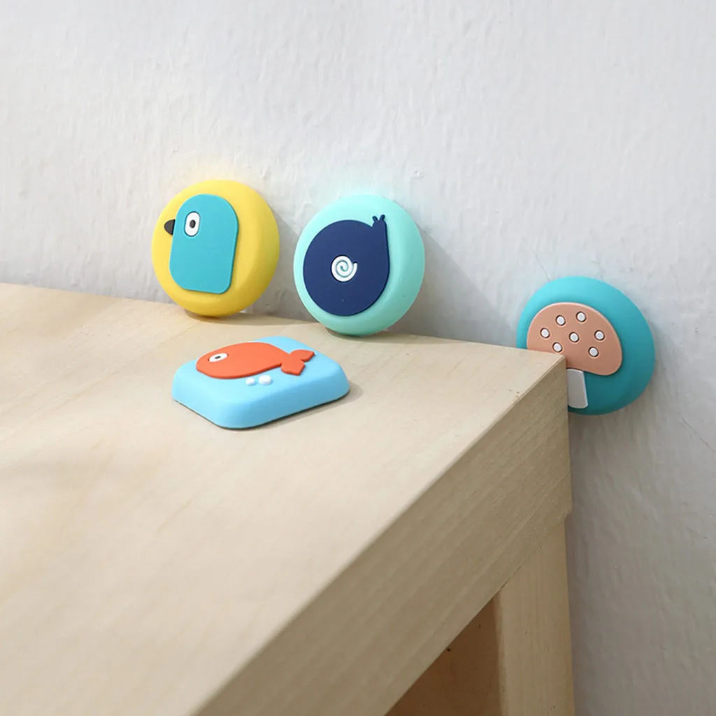 1 шт. мультяшный аварийный коврик дверной стопор силиконовый настенный задний