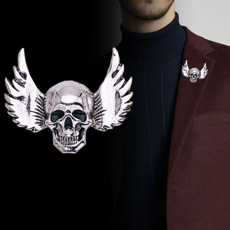 Брошь женская в виде черепа стиле панк | Украшения и аксессуары