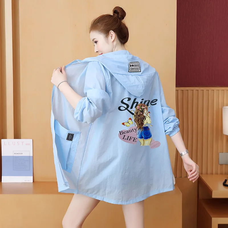 #5382 красная желтая синяя зеленая ветровка с принтом женское повседневное длинное