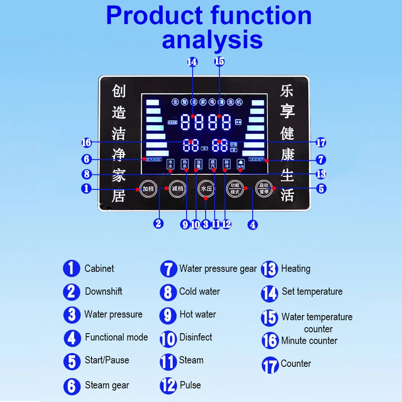 

high temperature and high pressure steam intelligent household appliance cleaning machine accessories integrated machine