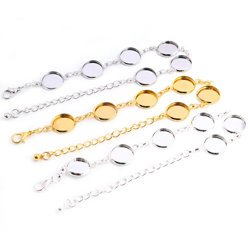 Новинка высокое качество 2 шт 12 мм родиевое золото посеребренное шесть браслет с