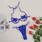 Сексуальное соблазнительное женское Эротическое белье с бантом, комплект сексуального нижнего белья, бюстгальтер со стальным кольцом, трусики, сексуальное нижнее белье