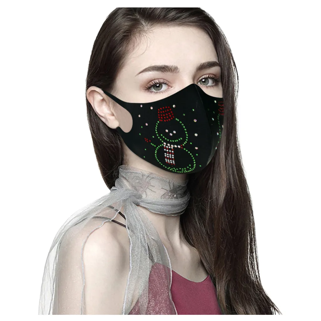 

Masquerade Party Mask For Adults Fashion Rhinestone Crystals Face Mask Reusable Washable Dust-proof Mascarilla Reutilizable
