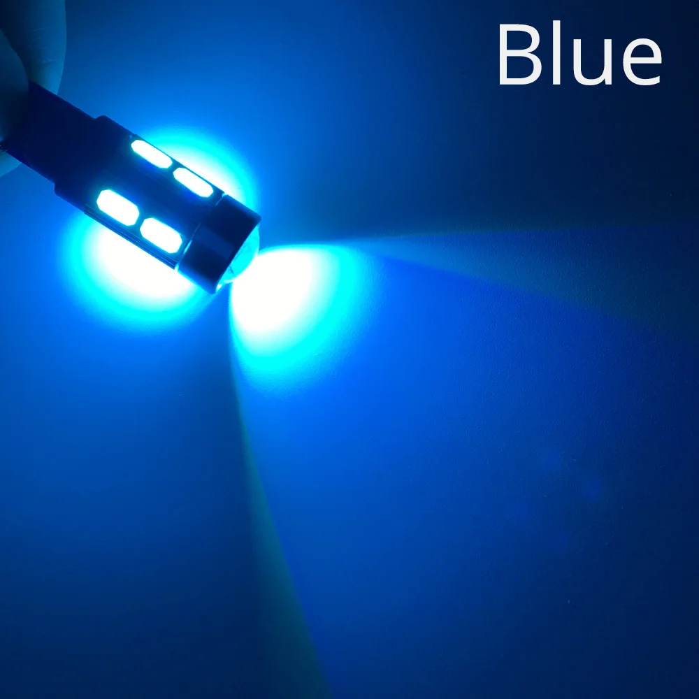 Blue T10 W5w белый красные, синие зеленый 5630 6/10Led авто светодиодные 194 168 AC/DC 12v сигнал заднего хода светильник автомобильный светильник парковка хвост светильник s Клин лампы - Испускаемый цвет: Blue