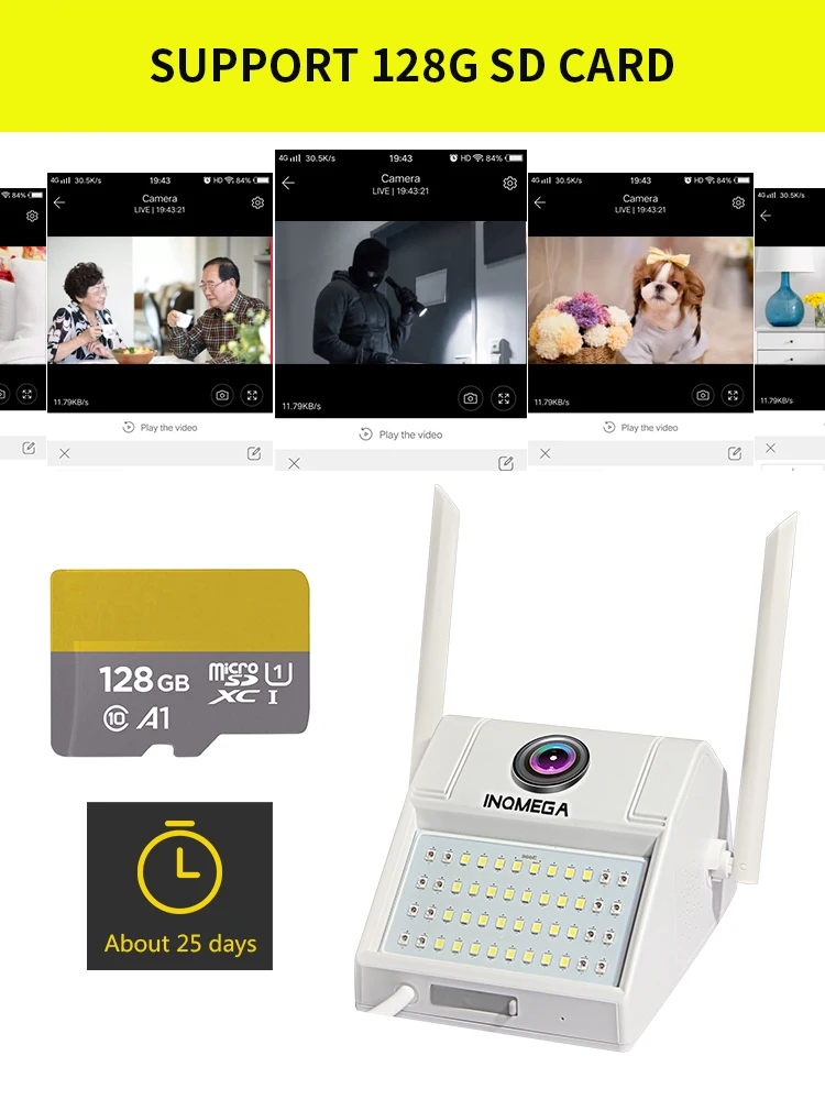 INQMEGA 1080P HD настенный светильник для улицы WiFi ip-камера беспроводная