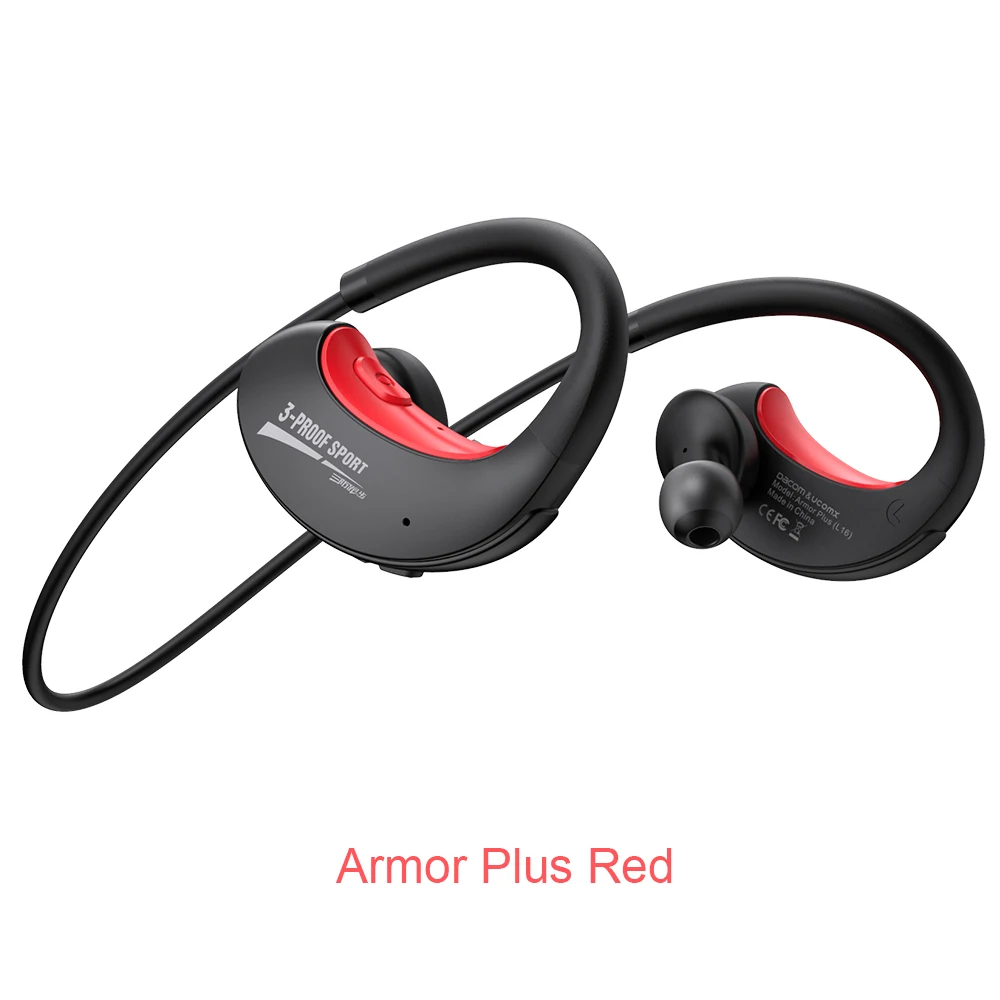 Armor Plus Red Dacom ARMOR водонепроницаемые спортивные беспроводные наушники для бега, Bluetooth наушники, гарнитура, наушники для телефонов с микрофоном громкой связи - Цвет: Armor Plus Red