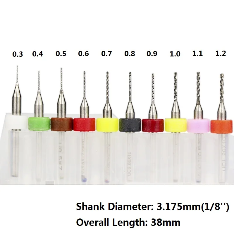 10 шт. PCB сверло 0 3 1 2 мм карбида Micro Сверла по металлу печатная плата сверла с ЧПУ