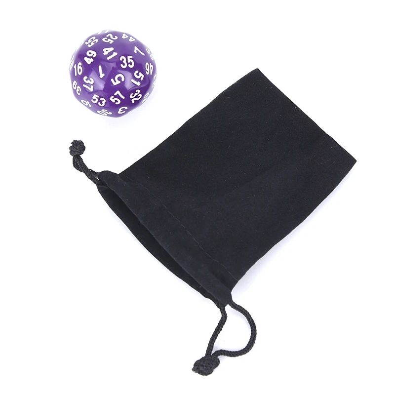 

New 6 Colors 1Pcs Multi Sided Acrylic Dice Gift For Game Lovers + Cloth Bag 60 Face Dice For Game Polyhedral D60