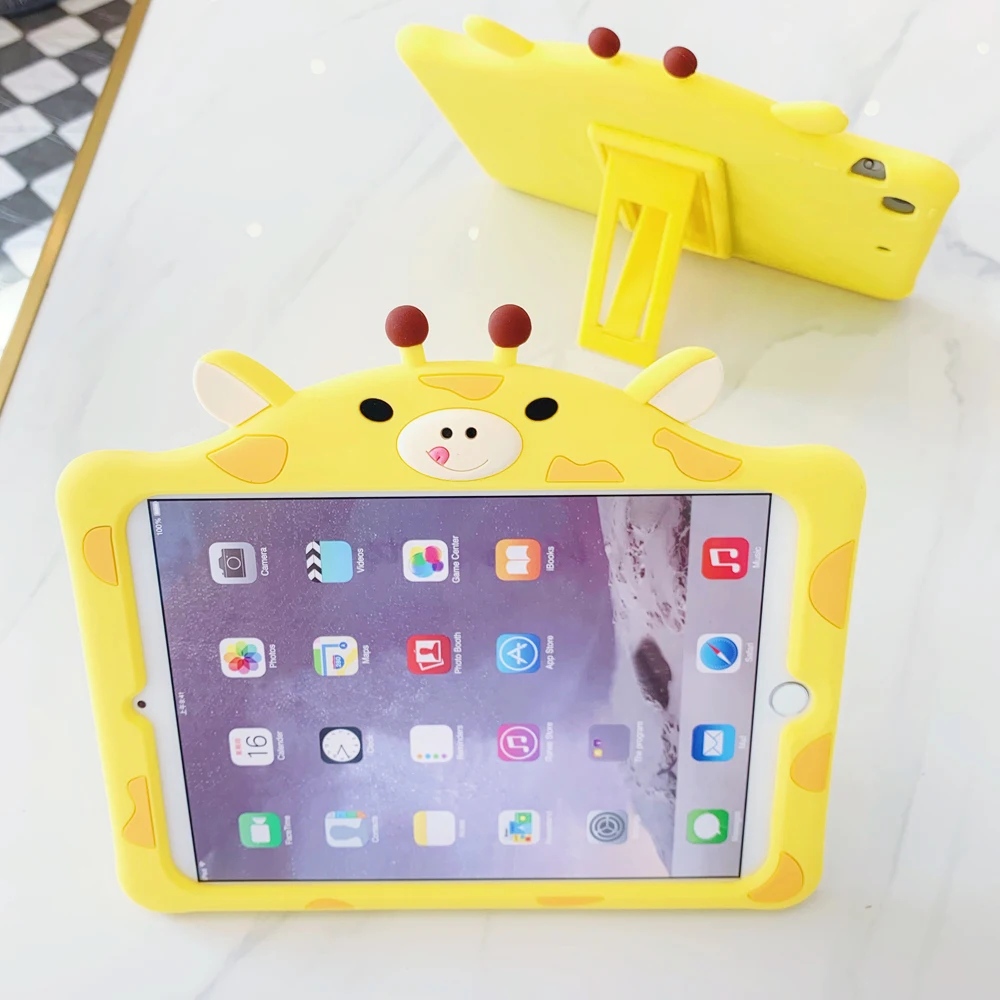 

Case For iPad Pro 11 2020 Air 4 10.9 / Mini 5 4 / Air 3 10.5 Cartoon giraffe Silicon Cover For iPad 9.7 5th 6th 7th 8th 9th 10.2