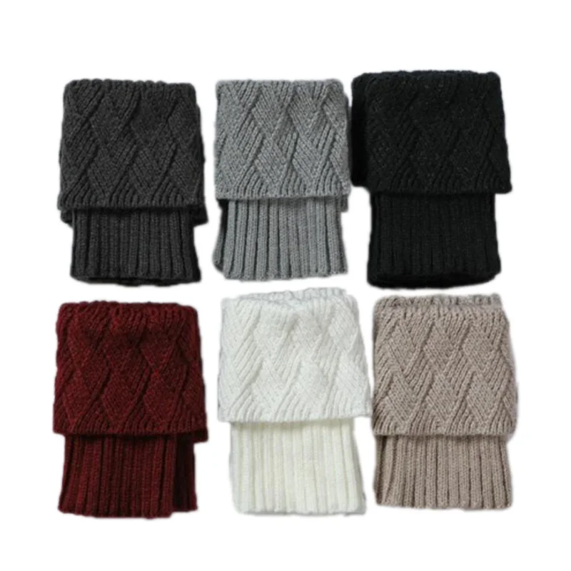 1 Pair Fashion Women Buttons Leg Warmers Autumn Winter Short Hollow Boot Cuff Piernas Knitting Boot Socks Gaiters