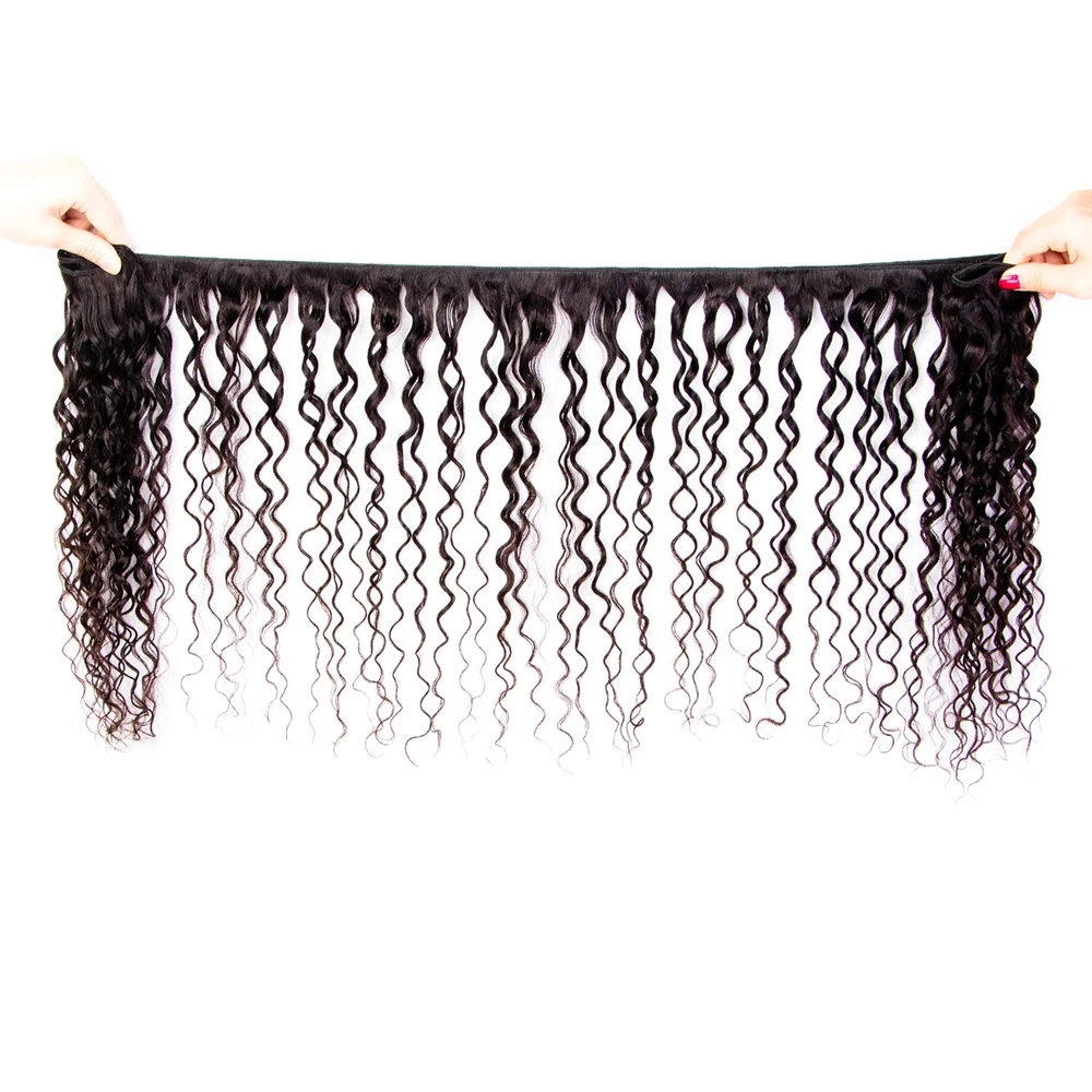 Перуанские волосы волнистые пучки с фронтальным закрытием 100% Remy человеческие