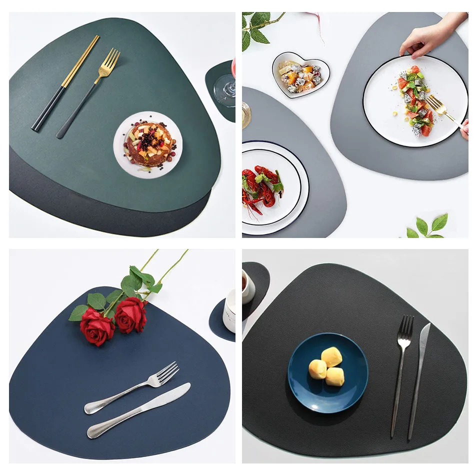 Из искусственной кожи Подставка коврик для стола теплоизоляция и нескользящая