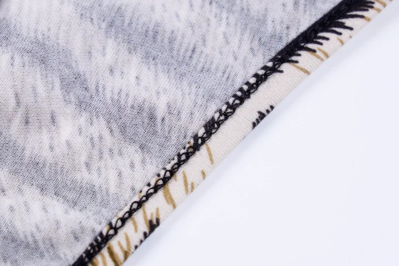 

2021 New Fashion Stripe High Collar Sexy Slim Long Sleeve BodySuit Autumn Winter Tiger-shaped Print Bodysuit