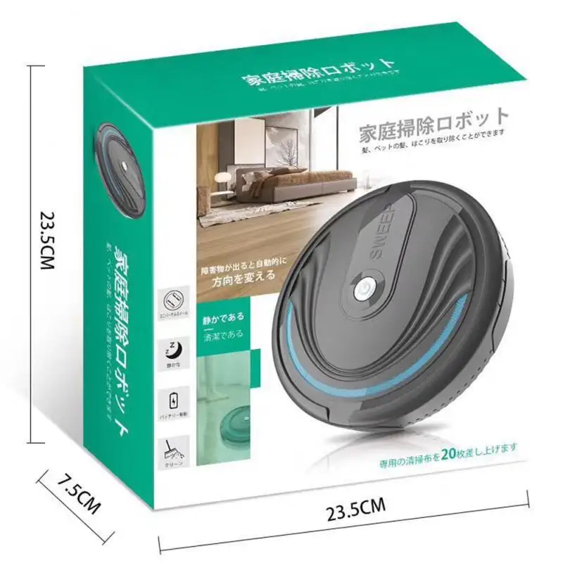 

Rechargeable Robotic Automatic Smart Household Cleaning Tool Vacuum Cleaner Home Mopping Carpet Cleaning Electrostatic Cleaning