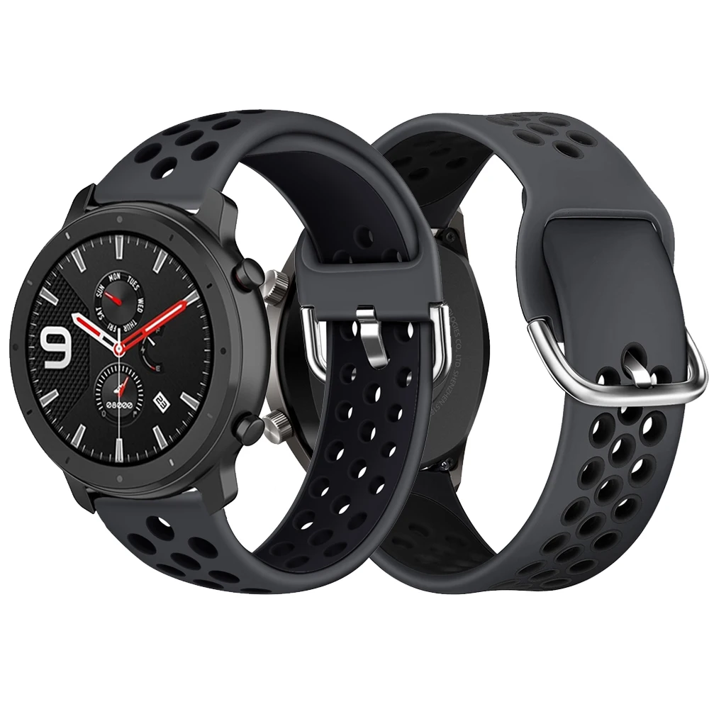 Сменный мягкий силиконовый ремешок для наручных часов Xiaomi Huami AMAZFIT GTR 47 мм умные