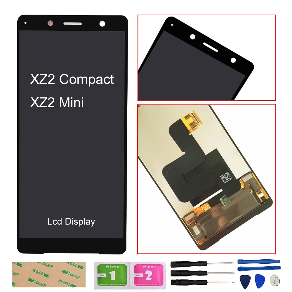 

Новый компактный ЖК-дисплей для Sony Xperia XZ2, сменный цифровой преобразователь сенсорного экрана в сборе для Sony XZ2 Mini, ЖК-экран