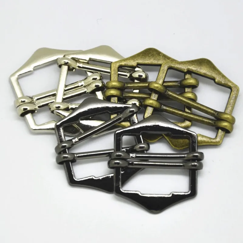 Ajustador de aleación de Metal, hebilla deslizante de doble Pin, accesorios de bricolaje, 20MM, 25MM, 30MM