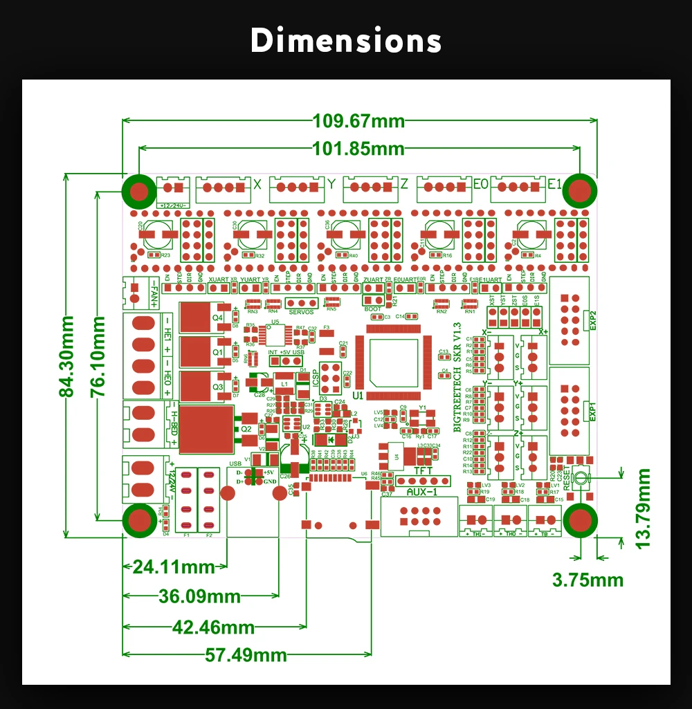 BIGTREETECH SKR V1.3 32 бит материнская плата с TFT3.5 V2.0 сенсорный экран TMC2208 TMC2130 использовать сглаживающую плату для A8 Ender 3d принтер