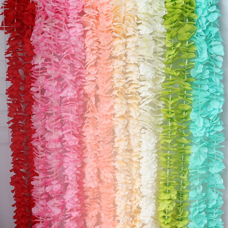 

Artificial Flower Belt Wedding Flower String Hydrangea String Decoration Wisteria Rattan Orchid Flower String Flower Belt