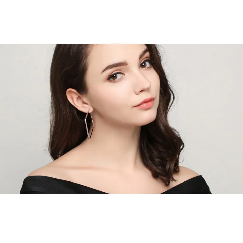 2021 серьги E1400 Euramerican Fashion Korea Big Circle женские индивидуальные квадратные ювелирные
