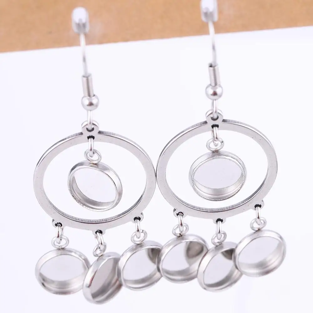 6 шт. фурнитура для сережек кабошонов 8 мм|Ювелирная и компоненты| |