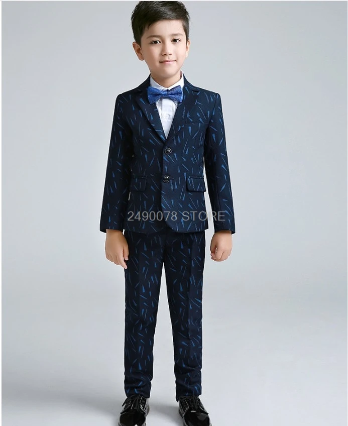 Роскошный свадебный костюм для мальчиков с цветочным рисунком детская куртка