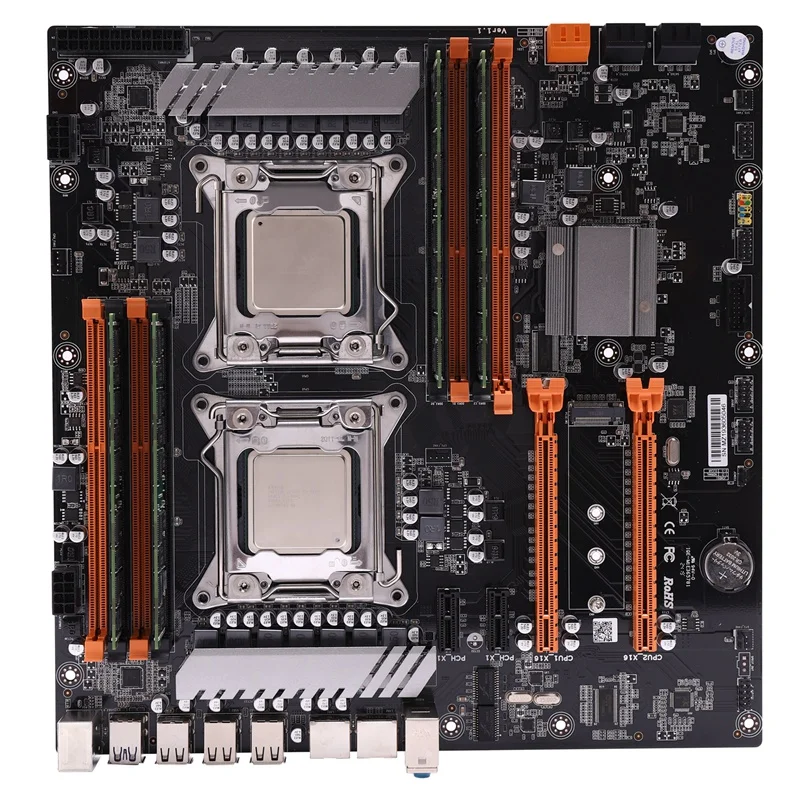 Комплект материнской платы X79 LGA2011 с двумя процессорами Intel E5 2689 8 канальный 8x4 ГБ 32