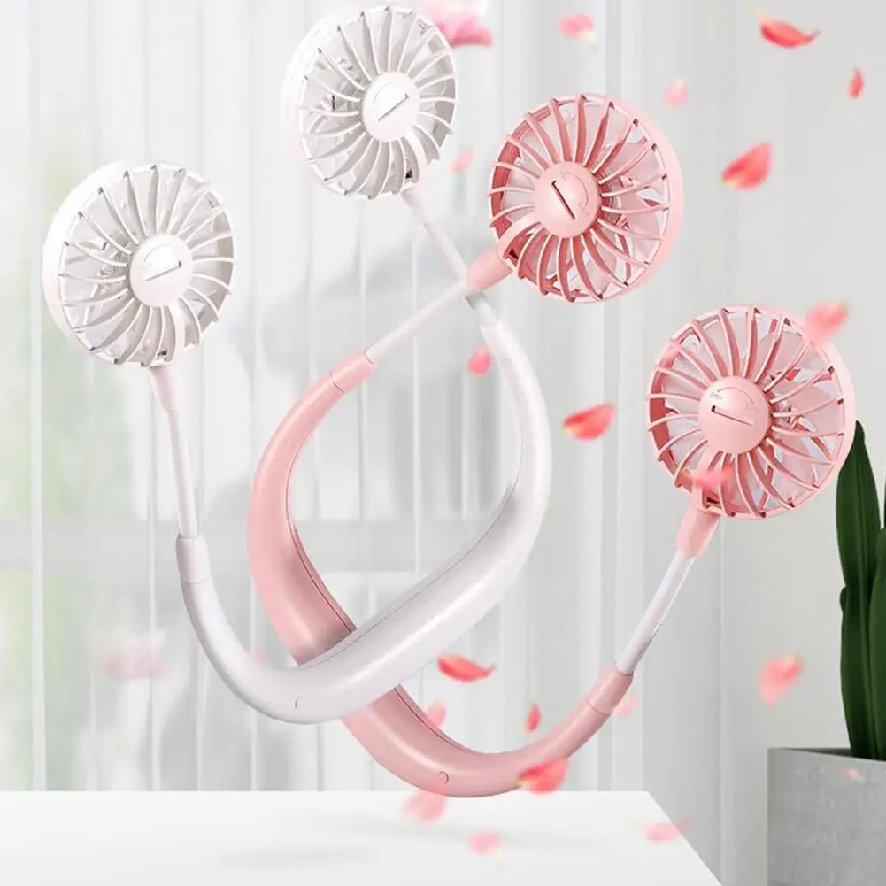Студенческий ленивый вентилятор Usb зарядка портативный Прохладный нашейный на