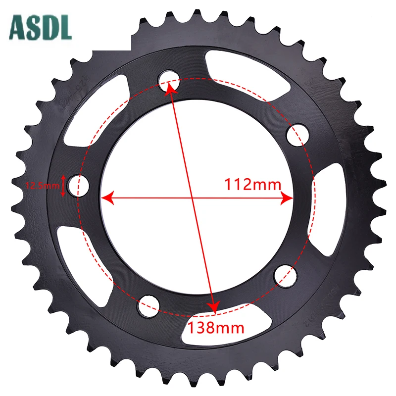 525 42 T 42-зубчатая Задняя звездочка для Honda CB600 CB600S CB600F Hornet CBF600 CBF600N CBF600S ABS CB650 CB650F CBF CB