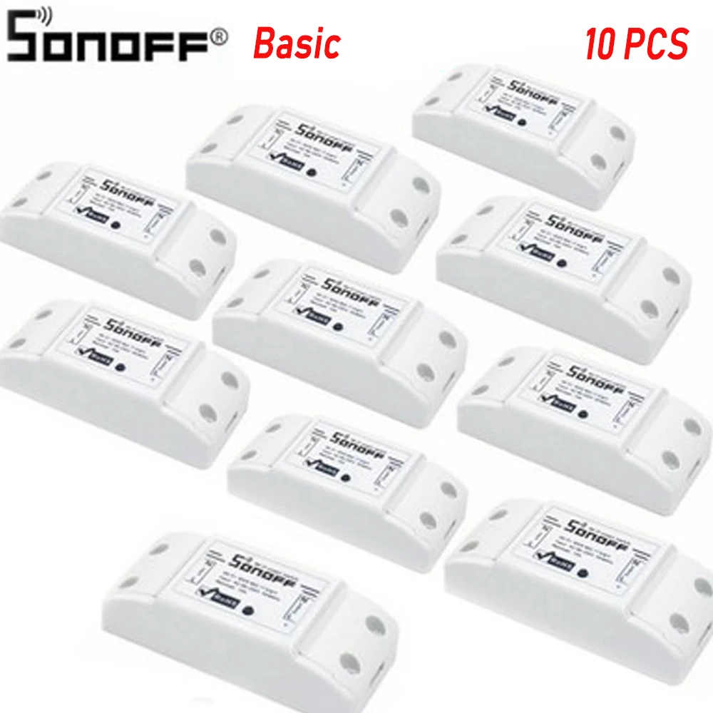 Беспроводной Выключатель Itead Sonoff Basic 10 шт. умный дом Wi Fi дистанционное управление