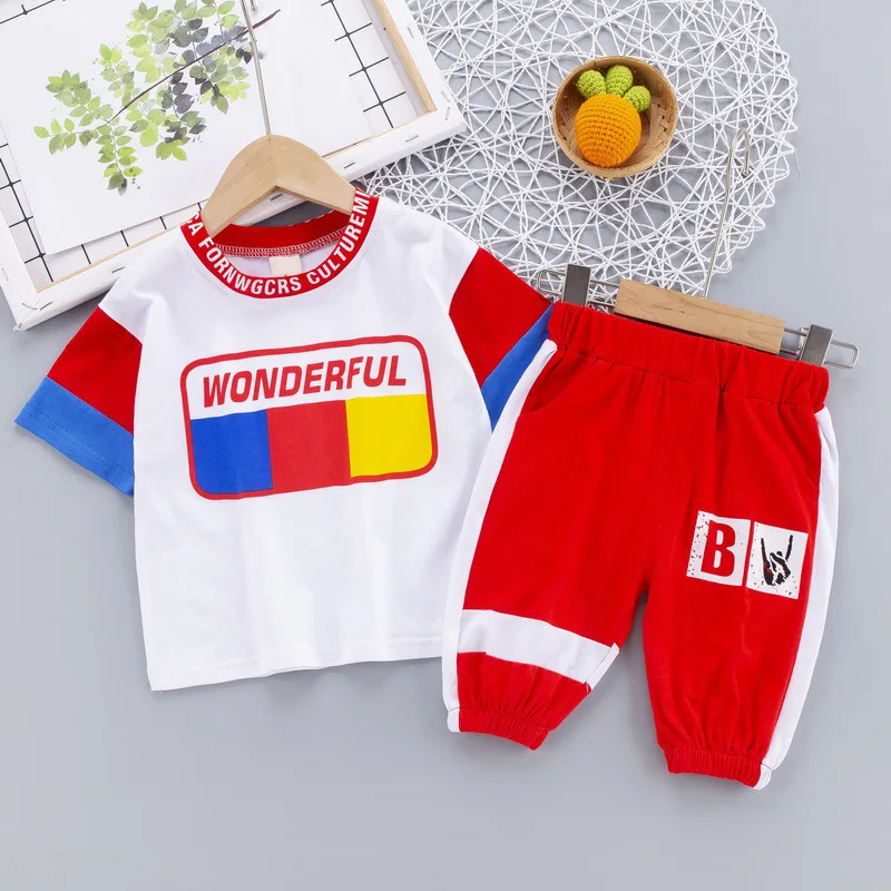 

2021 Boys Summer Clothes Thin Children's Casual Short-Sleeved Baby Summer Clothes Fashion 1-4 Years Old Boy Sets Summer