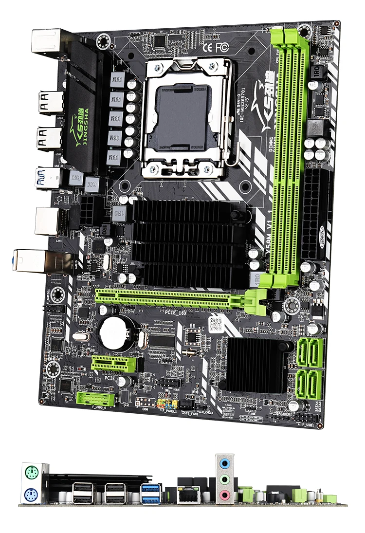 Материнская плата JINGSHA X58M LGA1366 3 0 материнская MATX PCI-E 16X поддержка DDR3 * 2 ECC REG ОЗУ для