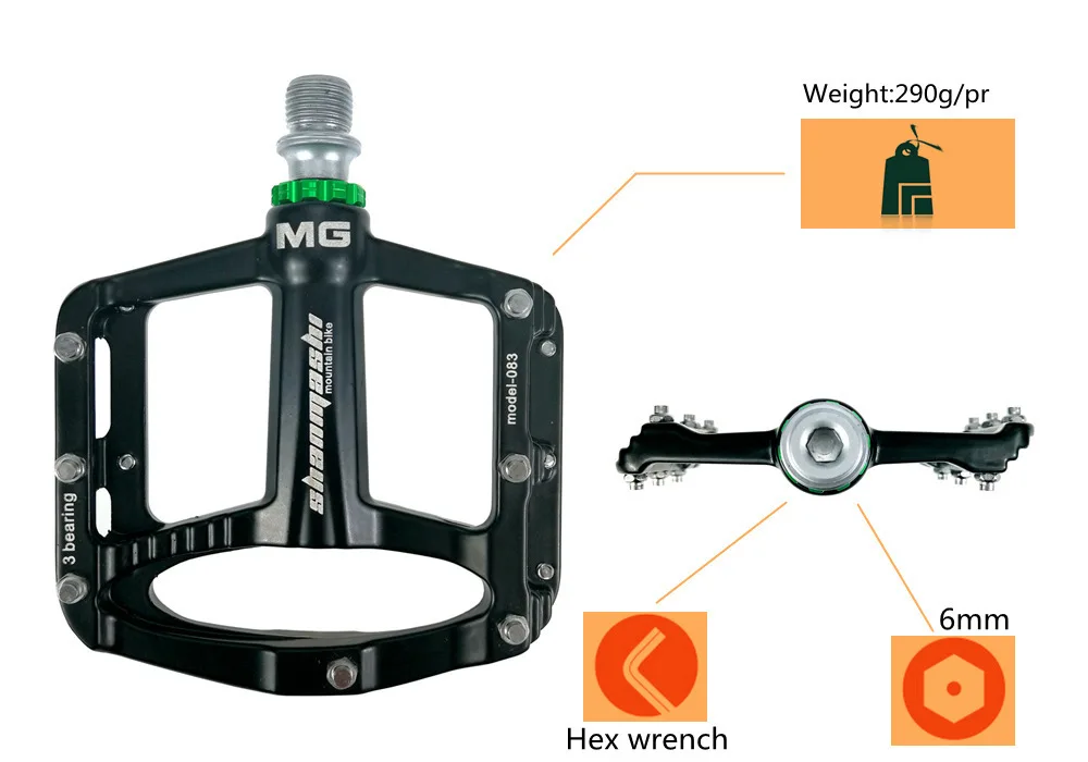 Ульсветильник легкая велосипедная педаль из магниевого сплава 290 г|Педаль