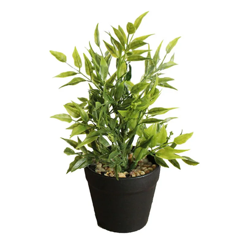 Искусственные растения зеленая трава бонсай 1 шт. пластиковый декор для растений