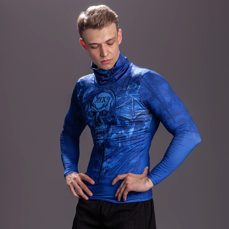 Новая быстросохнущая футболка для бега компрессионный Топ с длинным рукавом