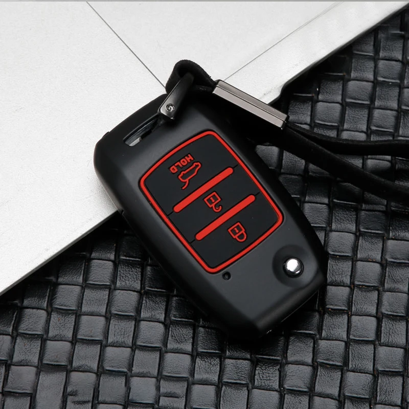 

Zinc alloy+Silicone Car Remote Key Case Cover For KIA Rio Sportage 4 2018 2019 Ceed Optima Sorento cerato K2 K3 K5 Accessories