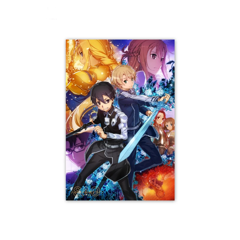 Оригинальная аниме открытка в виде меча из мультфильма 1 набор для детей косплея