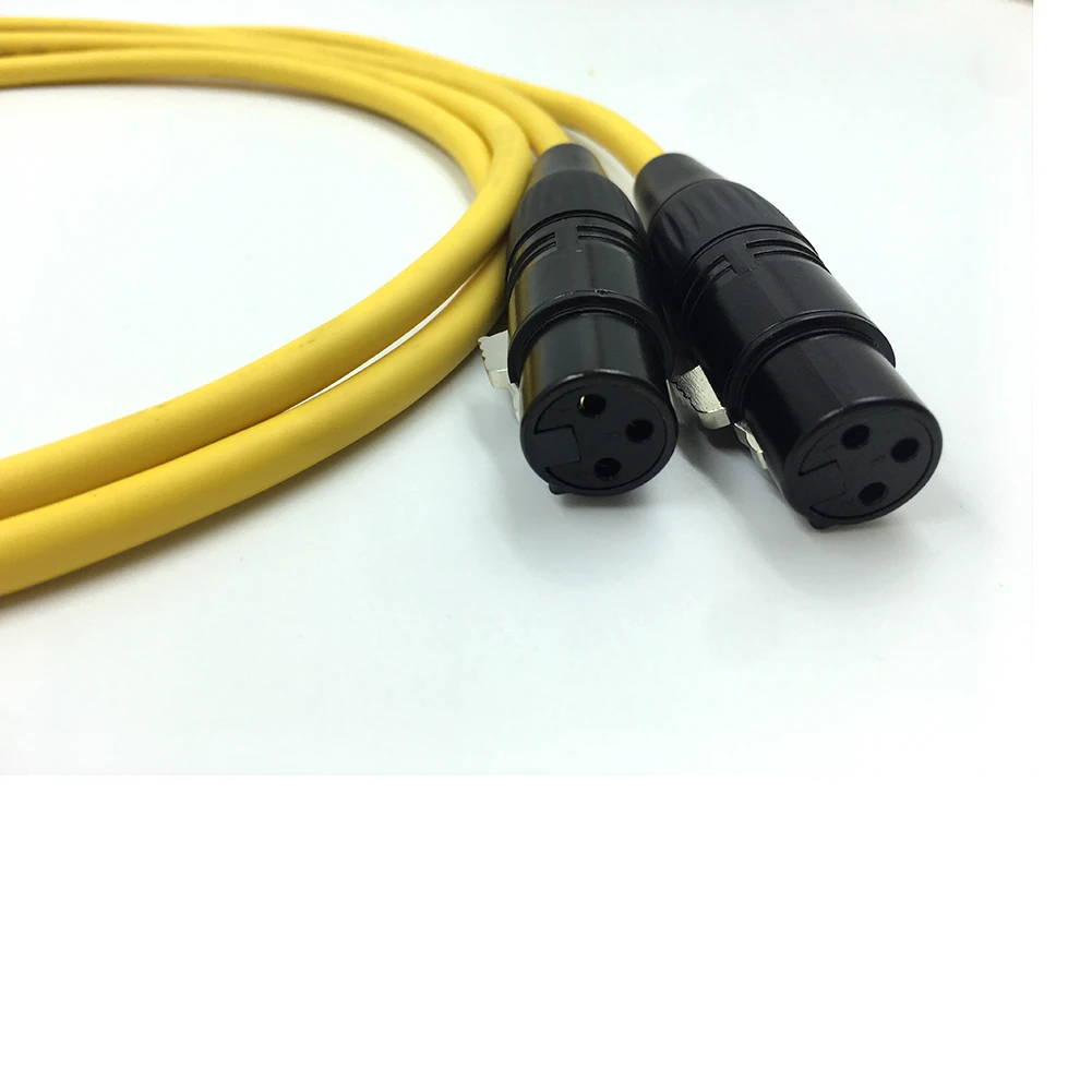 2 гнезда XLR RCA папа Hifi аудио кабель микшерный пульт усилитель двойной на 3 Pin M/F 50 см 1