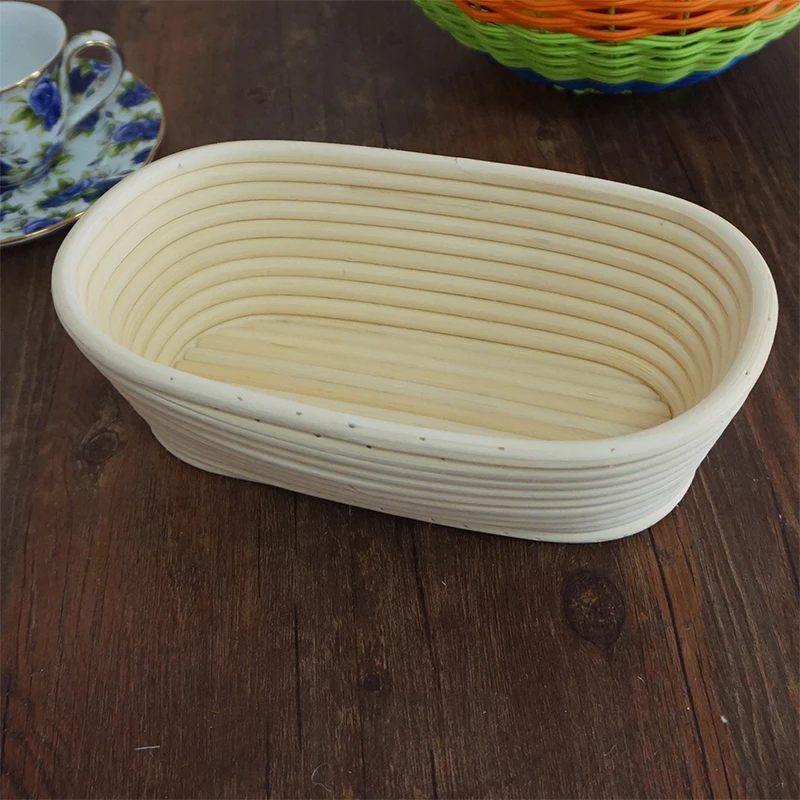 

Bread Fermentation Rattan Basket Cloth Cover Set Lined Reusable Round Oval Baking Bread fermentation basket Food storage basket