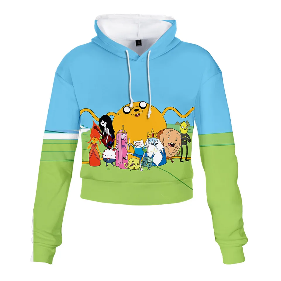 Adventure Time Finn And Jake собака уход за кожей лица 3D укороченная толстовка с капюшоном
