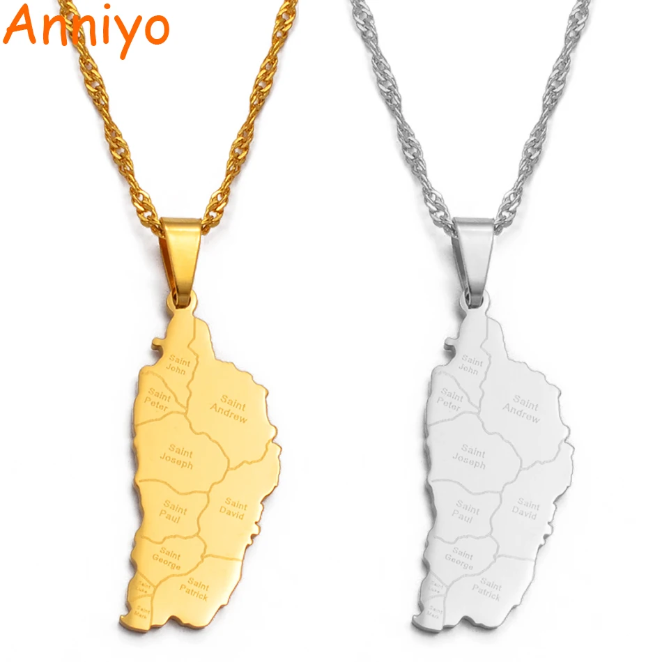 Ожерелье с подвеской в виде карты и города Anniyo ожерелья для женщин девушек