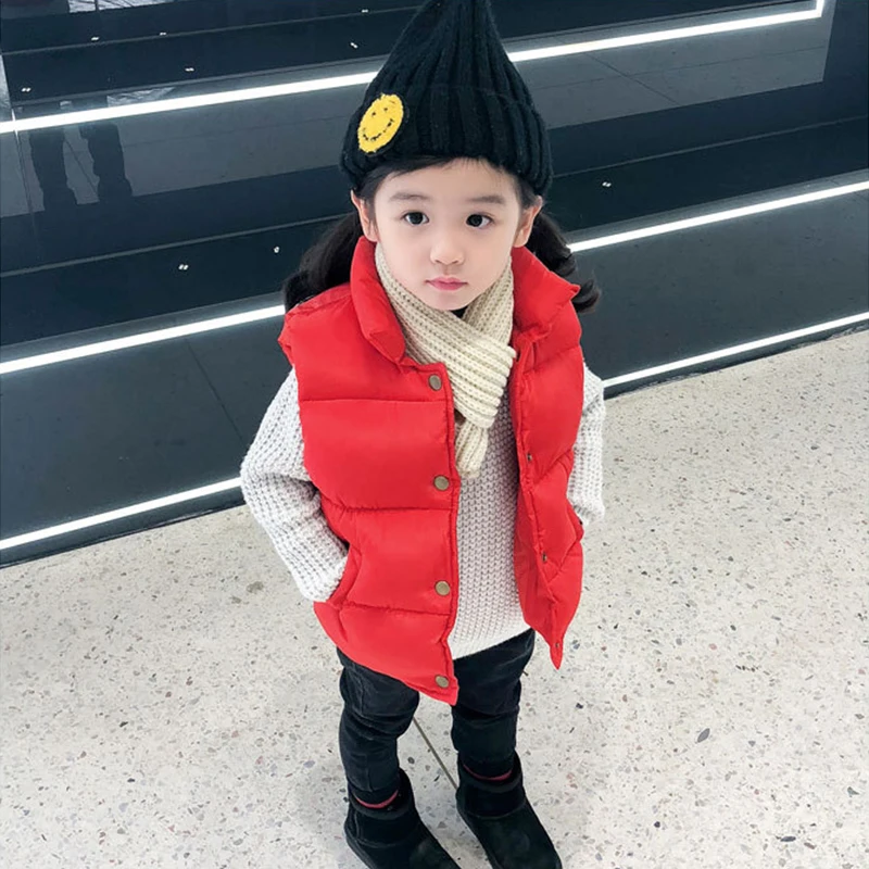 Детское пальто для маленьких девочек и мальчиков утепленный жилет мальчика