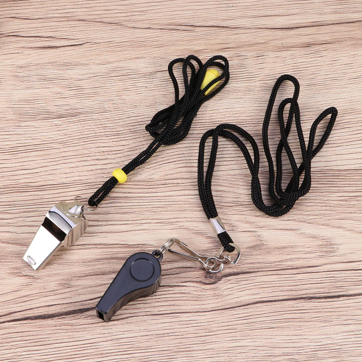 6 шт. свистки из нержавеющей стали пластик с шнурком для спасателей тренеров