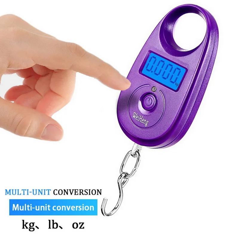 

50kg 5g LCD Screen Digital Hanging Scale with Backlight and Hook Electronic Weighing Luggage Scale Travel Balance Scales